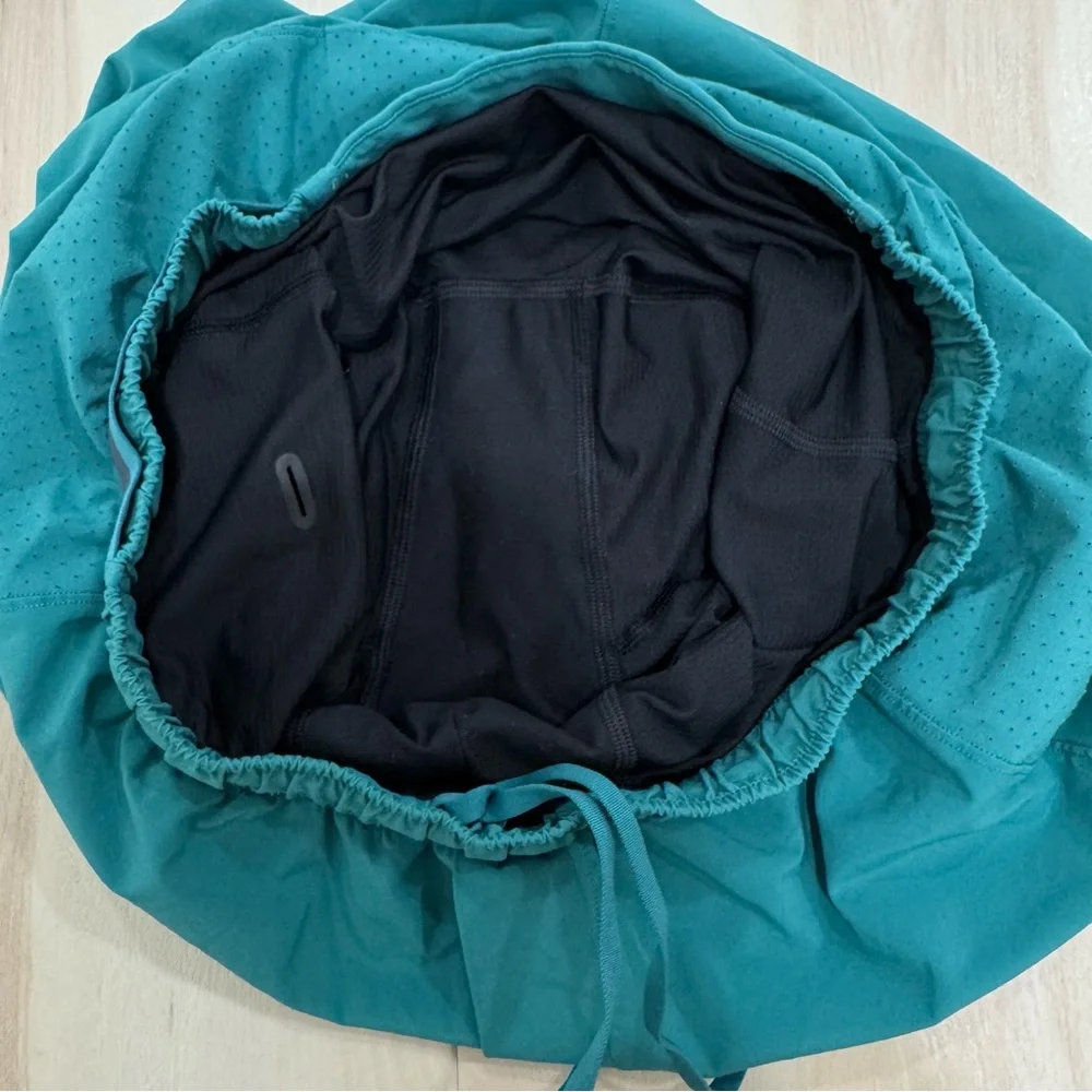 Lululemon Surge Lined Short 6" Teal Lagoon Men's Medium Athletic Workout Run - Picture 9 of 16